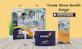 design exhibition backdrop, tradeshow booth, roll up banner,
