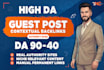 publish premium high da guest post backlinks on real authority SEO sites