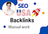 create high da USA SEO backlinks, link building manually