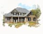 create digital watercolor house and building illustrations