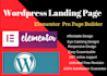 design landing page with elementor pro