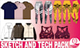 make fashion sketch and tech pack for clothing fashion brand