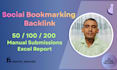 do 50 high da PR manual social bookmarking backlinks with SEO report
