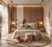 design a modern bedroom interior with realistic 3d renders