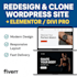 redesign and clone wordpress site with elementor or divi pro