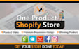 craft one product shopify dropshipping store