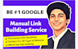 improve your google ranking with manual high quality SEO backlinks service