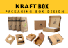 create kraft box design and shipping carton box design