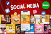 do creative social media design, post, banner ads