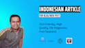 write indonesian article for blog or web post