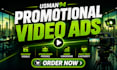 create promotional video ads for facebook, tiktok, instagram or youtube