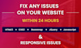 fix html error, css, js, bootstrap and responsive bug issues