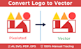 convert your pixelated logo into high quality vector