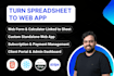turn excel and google sheets into web app, dashboard, calculator