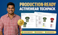create professional activewear t shirt tech packs for men production