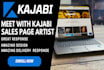 professionally set up your online course website and sales funnel on kajabi