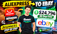 amazon aliexpress or walmart to ebay dropshipping top listings, store mangement