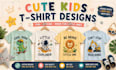 do custom t shirt graphics for babies, kids and adults, minimal t shirt design