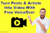 turn your blog article into engaging video