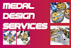 design running, cycling event medal badges