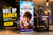 design roll up banner, retractable banner, and signage