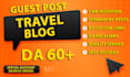 provide guest post on travel blog