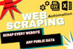 do web scraping of almost every website, web scrapping expert