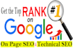 complete on page SEO and technical optimization of wordpress