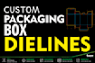 create die lines for custom box packaging dieline cut lines design