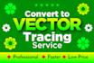 do vector tracing logo, image or drawing HD quality