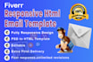 create a responsive email template, HTML email template