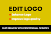 edit, modify or update your logo in high quality