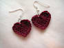 crochet dainty HEART Earrings