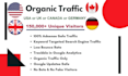 send 150k usa uk canada germany based keyword targeted search engine traffic