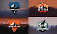 design mountain logo, adventure, outdoors, and camping