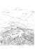 create landscape art, nature illustration  ,ink drawing