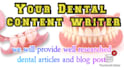 do dentistry related article writing