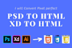 convert files to html css bootstrap and also designe website as you required