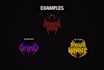 illustrate and design a pixelated extreme metal logo