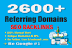 build referring domains SEO backlinks for website ranking