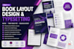 design professional book layout formatting for print ebook workbook in indesign