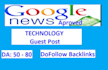 technology guest post on high da 93