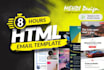 design editable responsive html email template, newsletter