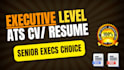write your executive CV, resume, cover letter, optimize your linkedin