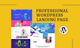 design and develop a wordpress landing page website
