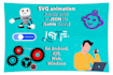 do lottie svg animation as json file for mobile and web app