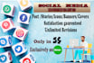 create astonishing social media designs and wix website
