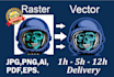 do ultra fast manual vector tracing to redraw logo or image