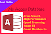 any job on ms access database from scratch