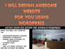 design awesome website for you